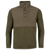 Jack Pyke snap neck pullover in olive green with quilted chest