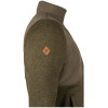 Jack Pyke snap neck pullover in olive green and tan quilted vest style