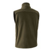 Rear view of Deerhunter Eagle fleece waistcoat in olive green