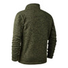 Men’s Deerhunter Sarek knitted jacket in olive green shown from the back with a clean, fitted outdoor design