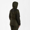 Deerhunter Lady Chasse Jacket rear view with hood up waterproof women’s shooting jacket green