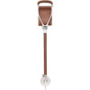 Tan adjustable shooting stick with spike and plate ferrule for soft ground stability