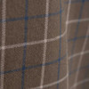 Close-up of the brushed cotton check fabric on the Rydale Gransmoor Mens Country Check Shirt in Olive.