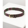 Rydale Askwith Polo Belt  in Olive, Berry and White with leather trim and quality brass effect buckle