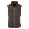 Front view of the Rydale Men's Huggate Fleece Waistcoat in Khaki