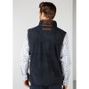 Model wearing the Ink Rydale Men's Huggate Fleece Waistcoat from the rear