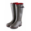Rydale Lisset Men's Neoprene Lined Wellington Boots in Olive shown as a pair