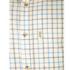 Blue and Navy Rydale Lockington Men's Country Check Shirt showing fabric and buttons