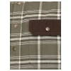 Chest pocket, suedette trim and antique brass stud detail on the Glendale Hunting Shirt