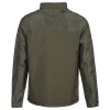 Back view of the Percussion Softrack Jacket in khaki green
