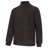 Hoggs of Fife Gairloch Knitted Fleece Lined Jacket in brown, front view