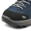 Grisport Elwood Blue Walking Shoe close-up showing protective toe cap, suede upper and lacing