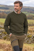 Percussion Iceland Round Neck Jumper in khaki with the Percussion Savane Hyperstretch Evo trousers