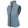 Jack Pyke Ladies Sherpa Fleece Gilet in Ice Blue with brown trim