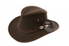 Brown Leather Aussie Style Hat