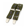 Labrador Design Green braces with metal clip 