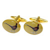 Standing Male Pheasant cufflinks with T-bar for easy wear, ideal for all formal occasions