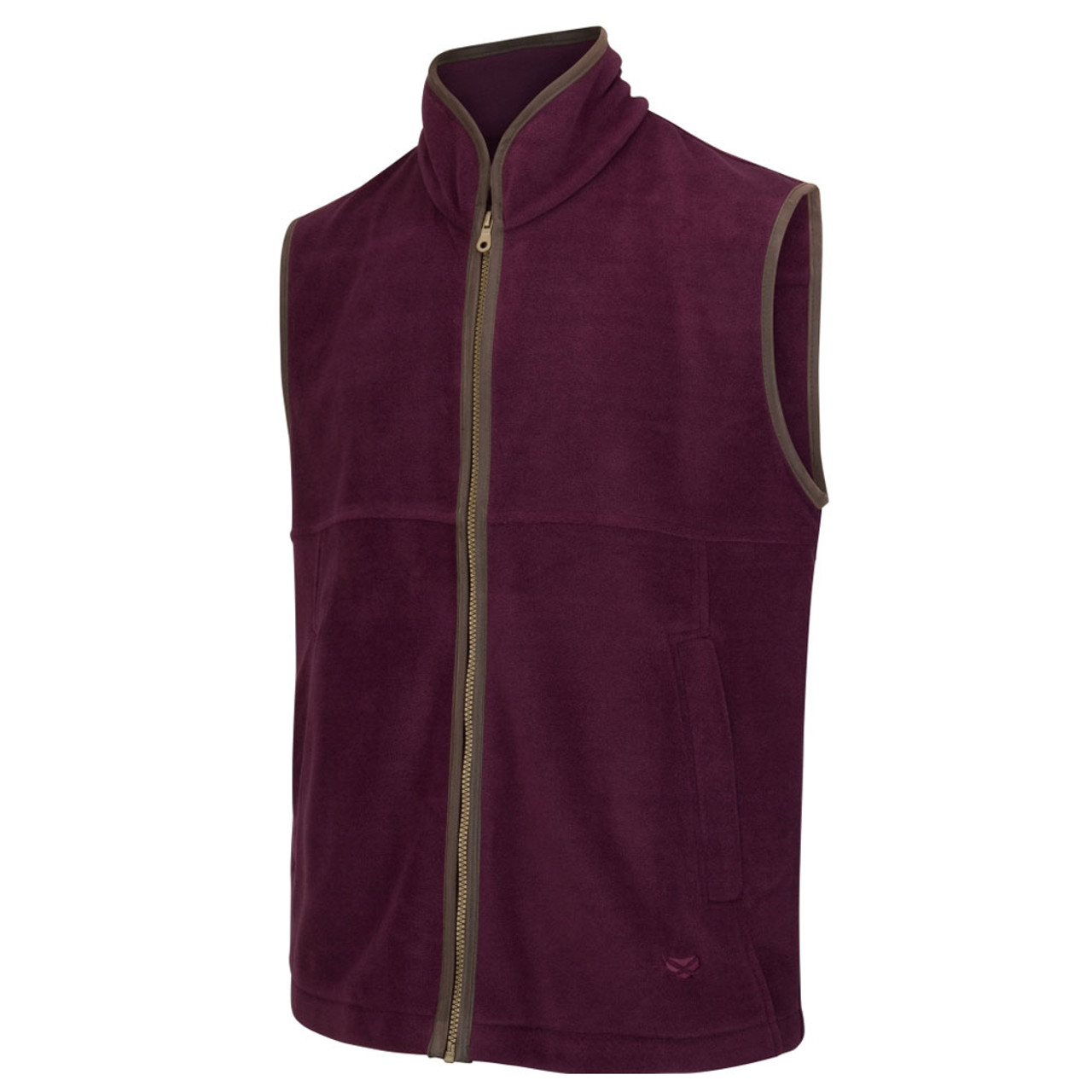 Hoggs of Fife Stenton Technical Fleece Gilet in Merlot