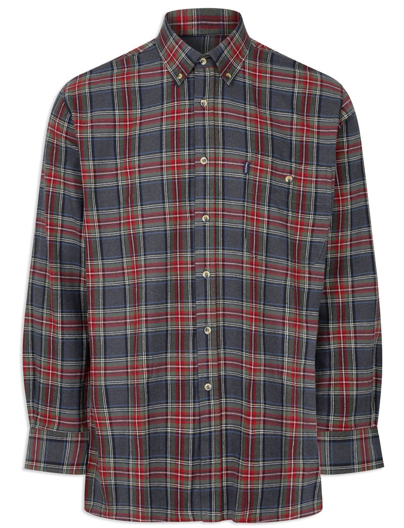 Camicia Hoggs Of Fife Inverness In Cotone Tattersall &ndash; 100% Cotone A Fiocco Lungo, Unisex