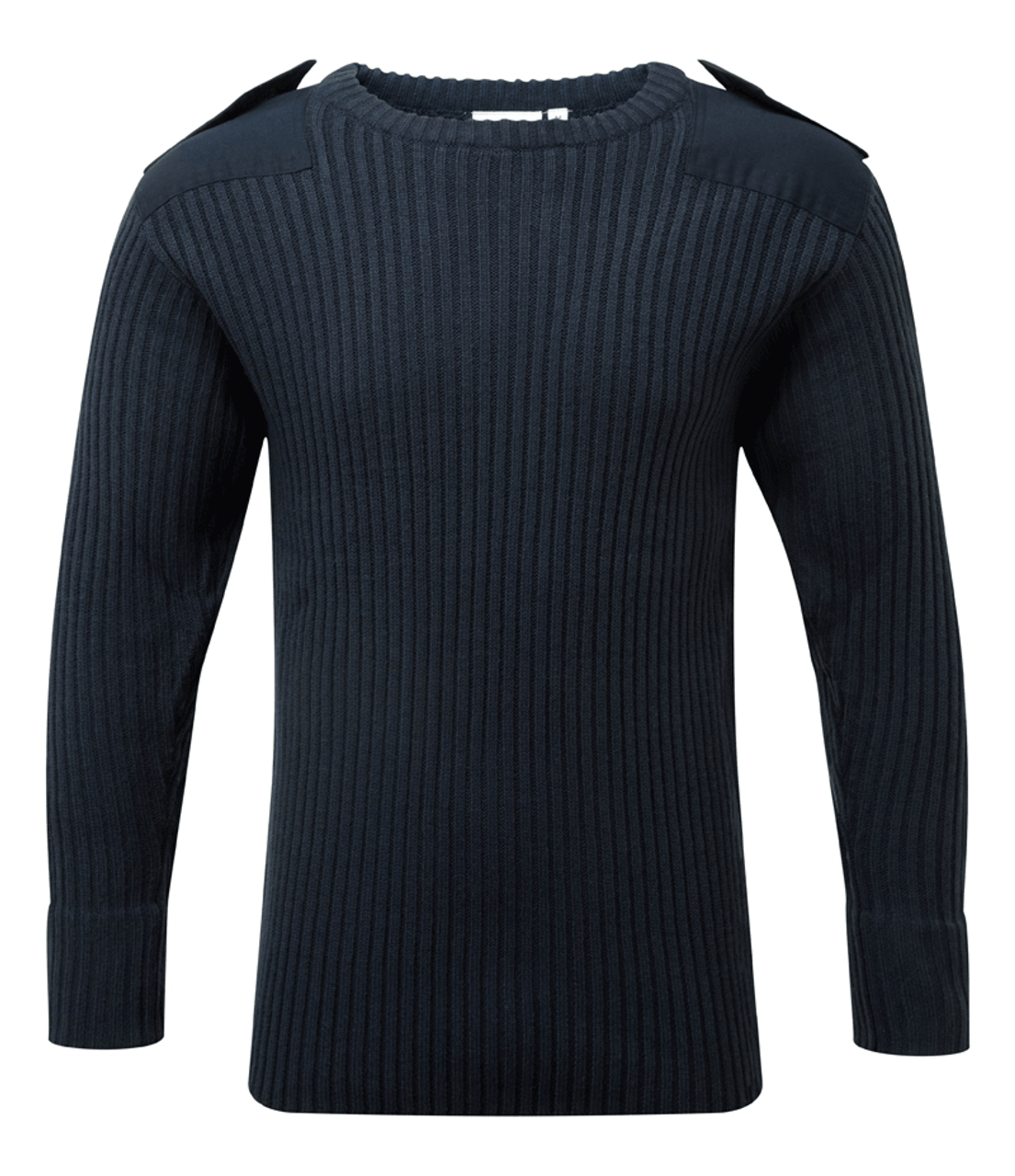 Mens Crew Neck Combat Jumper in Navy