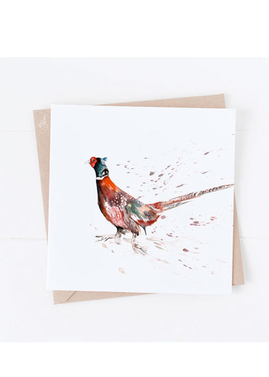 Meg Hawkins Pheasant Greetings Card