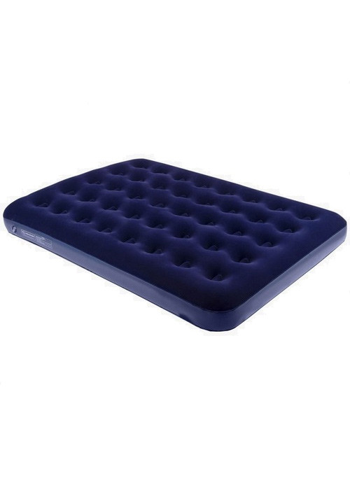 Double Deluxe Flocked Airbed with Integrated Footpump Camping Equipment