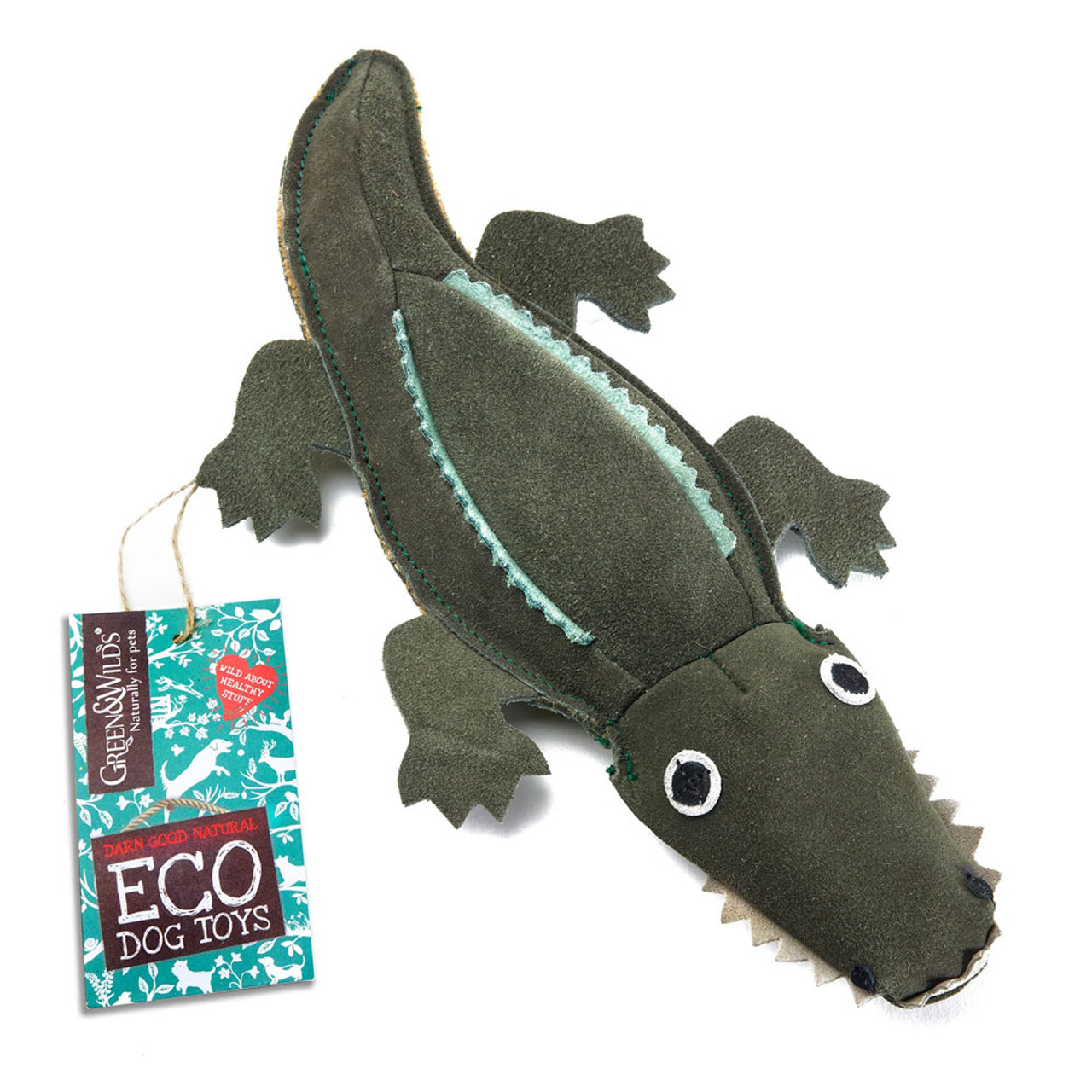Green and Wilds Colin the Crocodile Dog Toy