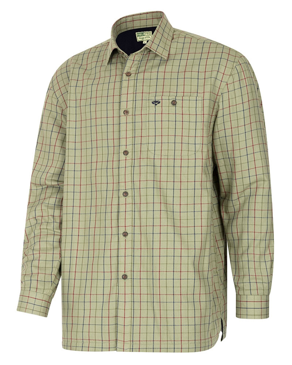 Hoggs of Fife Boxwood Micro Fleece Lined Shirt