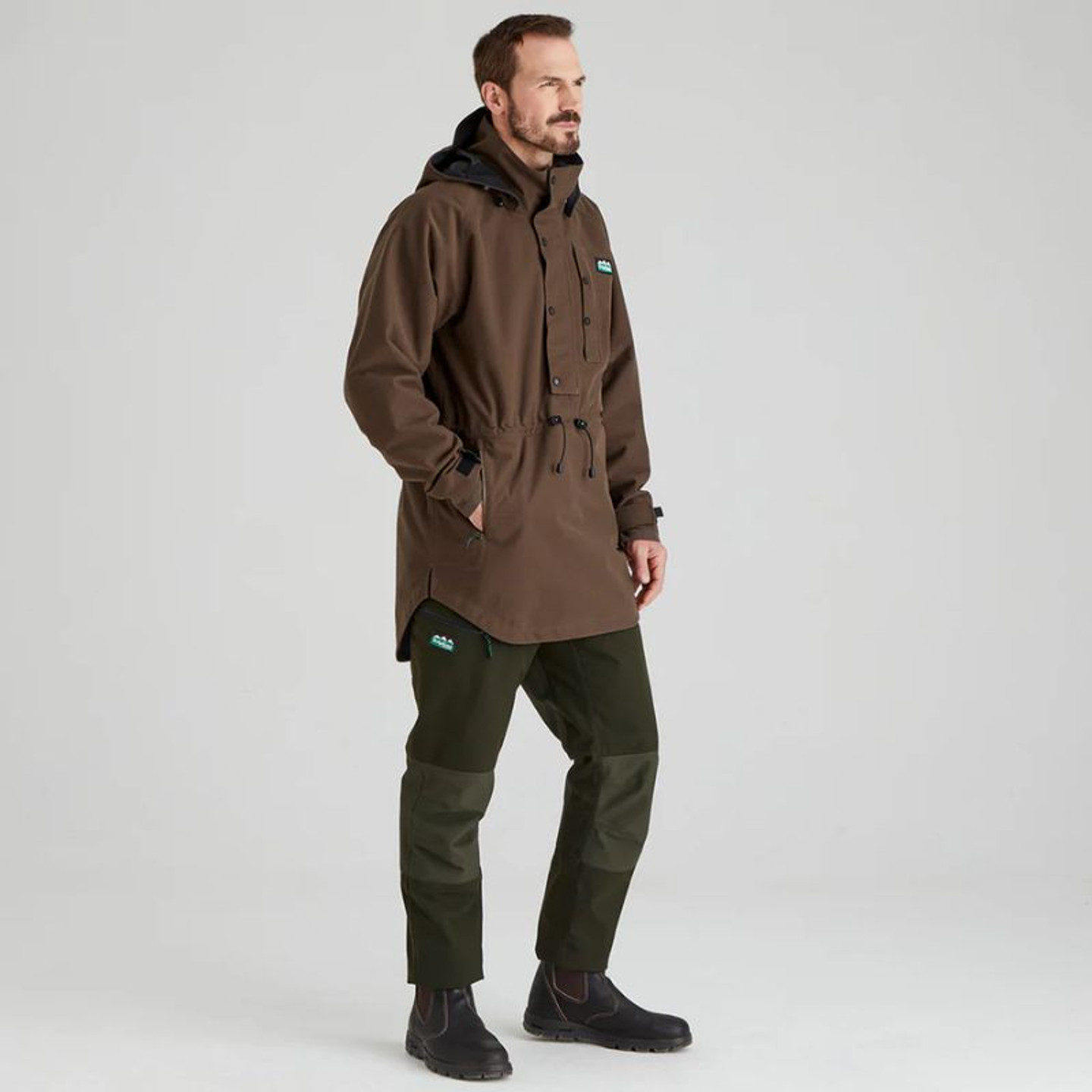 Mens Ridgeline Waterproof Smock in Bark