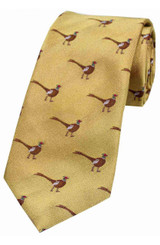 Standing Pheasant Silk TIe