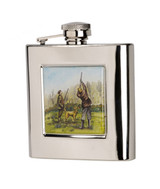 6oz Hip flask with shooting scene