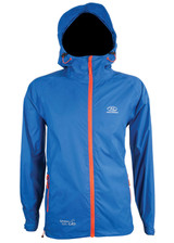 Mens Packaway Waterproof Jacket Blue and Orange