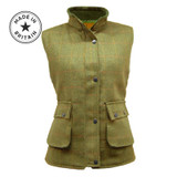 Ladies Game Derby Tweed gilet beautifully made in the UK for farmers, beaters and shooters