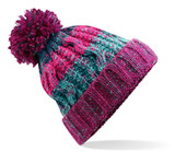 Corkscrew Pom Pom Beanie Hat