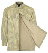 Mens Fleece Lined Shirts - Stone