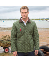 Olive Urban Cheltenham quilted jacket a lightweight quilted jacket with corduroy collar 