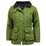 Ladies Game Abby Tweed jacket, a light green tweed shooting jacket for ladies