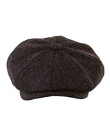 Harris Tweed Newsboy Cap in Black