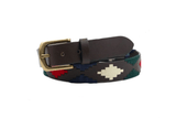 Ibex of England Polo Belt Brown/Red/Green/Navy