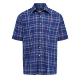 Champion Whitby short sleeve shirt in light blue check – soft cotton, ideal for warm weather