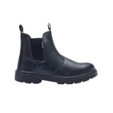 Blackrock Steel toe cap safety dealer boots in black with elasticated sides for easy pull on and off