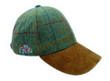 Tweed Baseball Cap with Tractor Embroidery