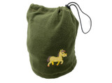 fleece snood with horse embroidery