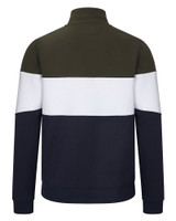 Hoggs of Fife Dumfries 1888 Gents 1/4 Zip Sweatshirt in Forest/White/Navy