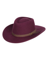 Hoggs of Fife Perth Crushable Felt Hat in Merlot