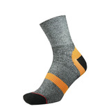 1000 mile Men's Approach Repreve Double Layer Walking Socks in Charcoal Marl and Orange