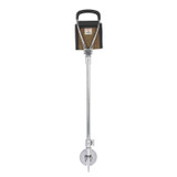 Black leather and brown Harris Tweed shooting seat stick - an elegant seat stick for country fairs and long walks