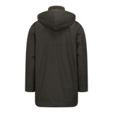 Rear view of Hoggs of Fife Kelso waterproof wax jacket designed for farmers and country sports