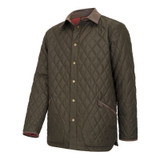 Hoggs of Fife Lochore gents quilted jacket smart country quilted jacket with cord collar