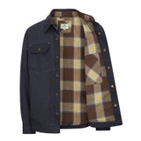 Hoggs of Fife Huntly Waxed Canvas Overshirt with a waxed outer with warm check lining for country wear